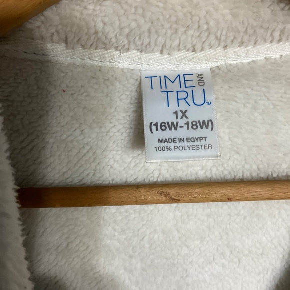 Fleece lined jacket gray size 1X.  W29 - Picture 2 of 6